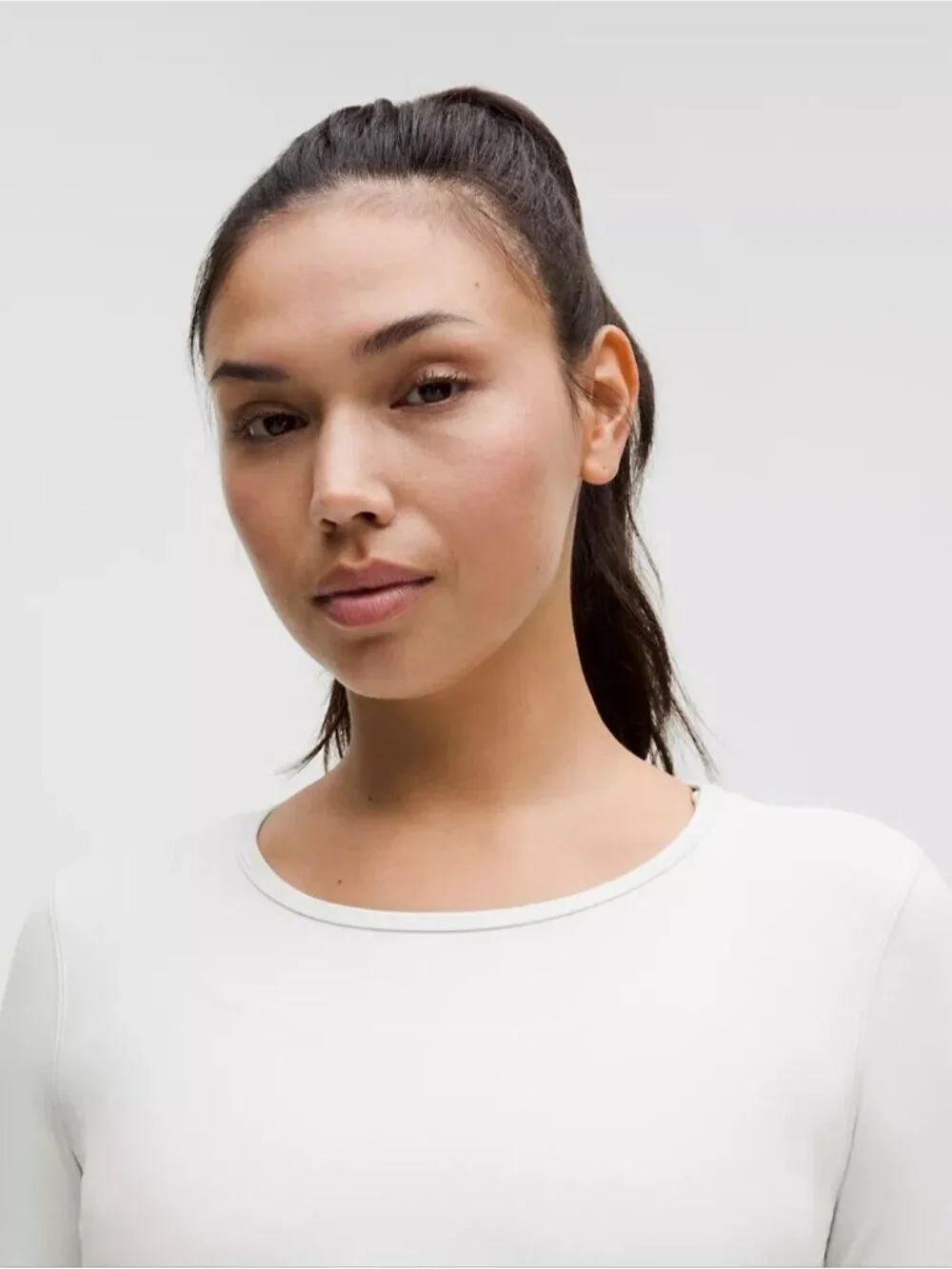 Lululemon Wunder Train Cropped Long-Sleeve Shirt White